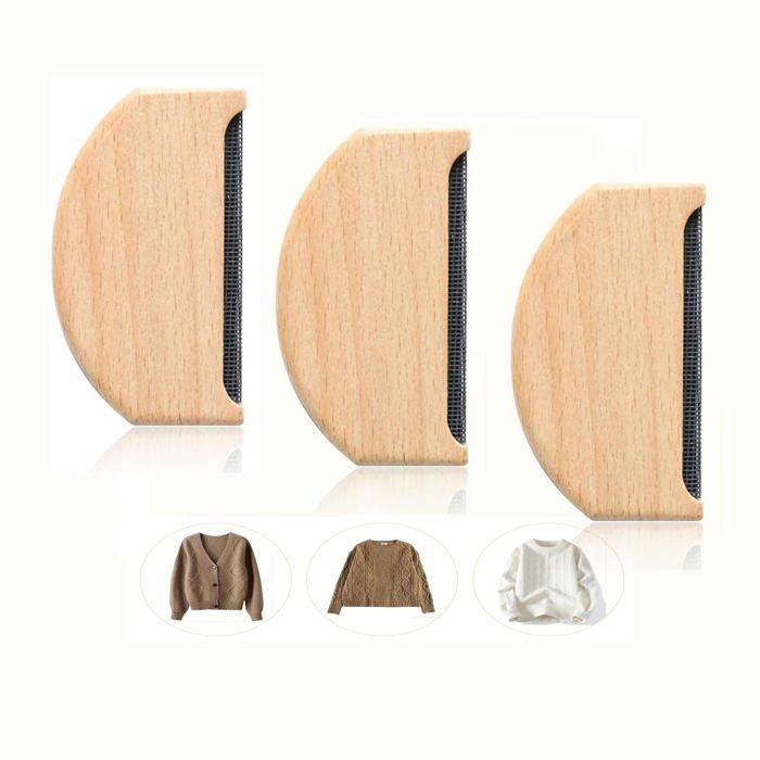 Lint Removers - 3 pcs, Professional 3-in-1 Lint Removers, With Comb Brush for Wool, Cashmere, and Sweaters - Black QIEDOVIEY