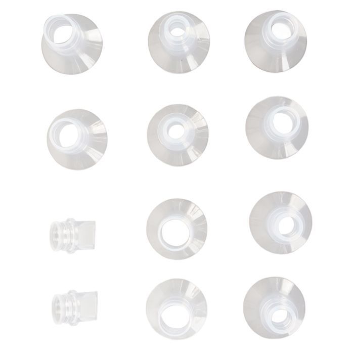 OMABETA 10 insertos para embudo de extractor de leche portátil, inserto de bloqueo para extractor de leche, embudo de silicona para el cuidado del bebé, kit de cuidado del bebé