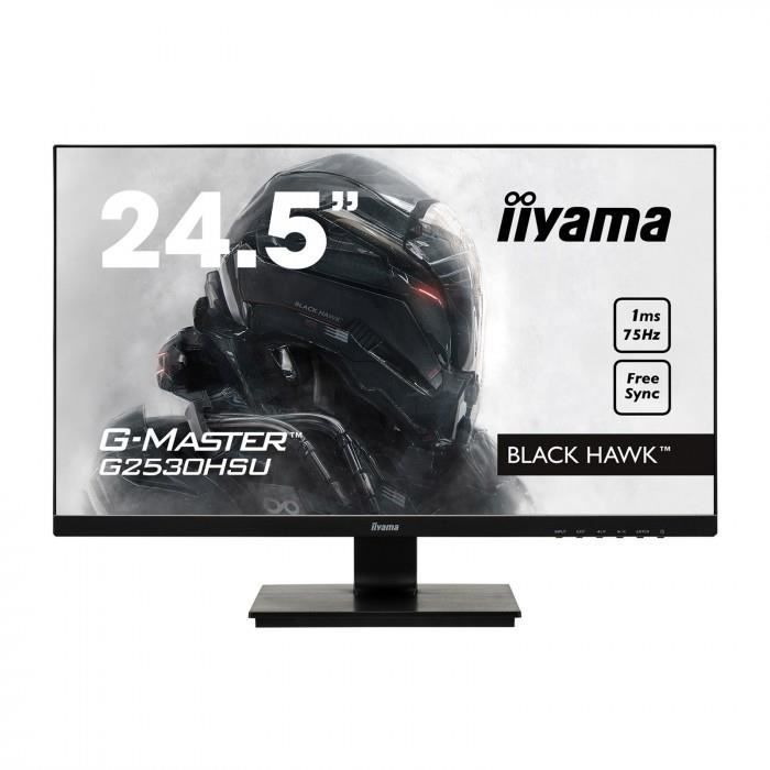 Monitor per PC - Iiyama - G-MASTER G2530HSU-B1 Black Hawk - 24,5 pollici - LED - 1920 x 1080 pixel - 1 ms - HDMI/VGA