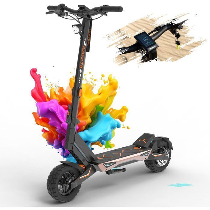 KuKirin T3 - Trottinette électrique - Moteur 800W - Batterie 48V 15.6Ah - Max 45 km/h - Pneus 10'' - Autonomie 55KM - Nior
