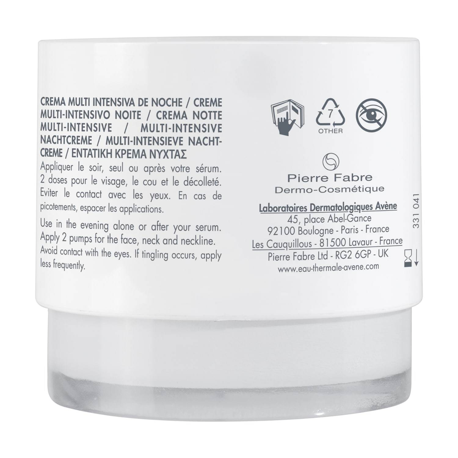 Avène nočna krema Hyaluron Activ B3 multiintenzivna nočna krema - 40 ml