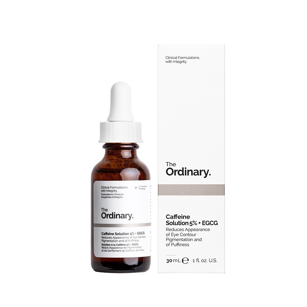 „The Ordinary“ paakių serumas nuo spuogų, tirpalas su 5 % kofeino ir EGCG – 30 ml