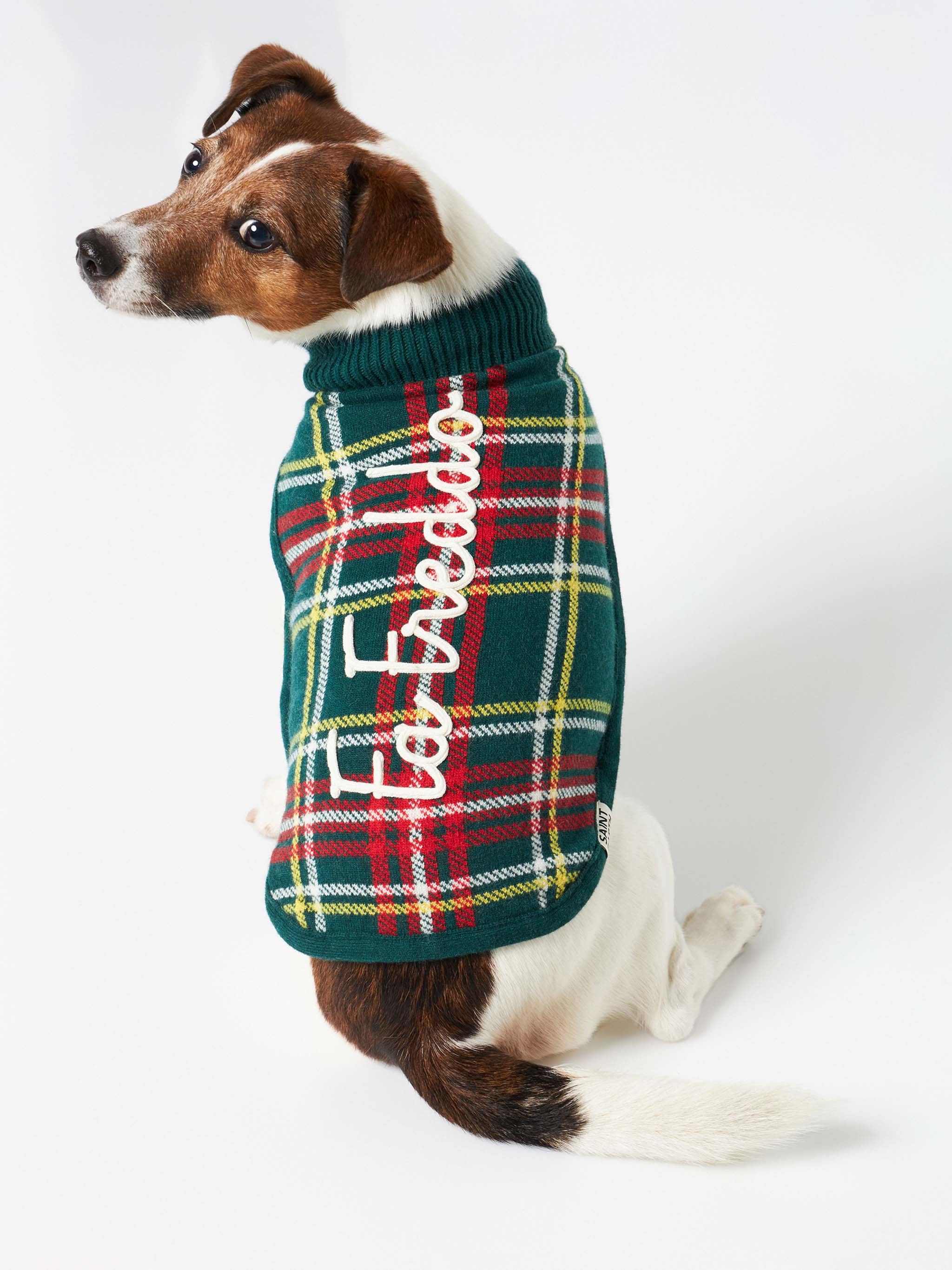 Trui voor honden met Schotse ruitprint