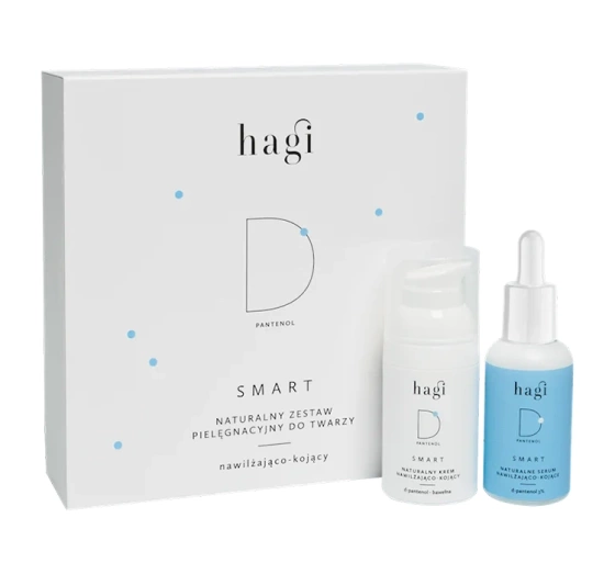 Hagi Smart D zestaw naturalnych kosmetyków do pielęgnacji twarzy krem 30 ml   serum 30 ml