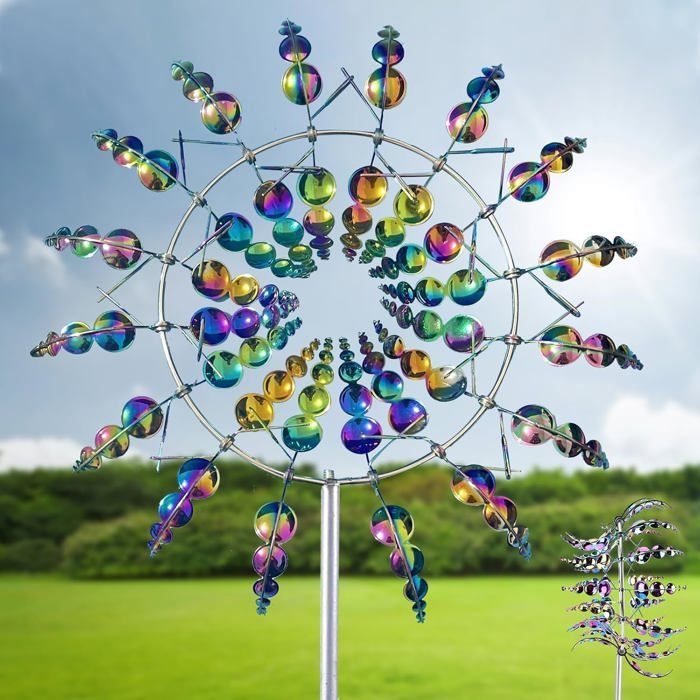 Mulino a vento da giardino per esterni, turbina eolica decorativa, per terrazze/prati/pati, accessorio da giardino.