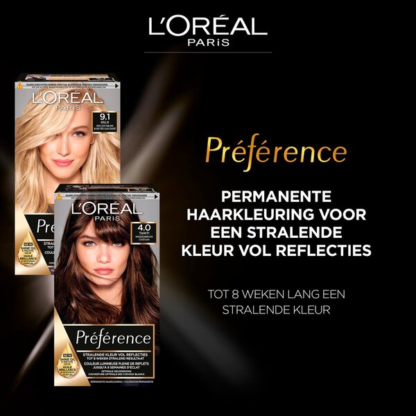 L'Oréal Paris Préférence 6 Σκούρο ξανθό μόνιμο χρώμα μαλλιών<br>