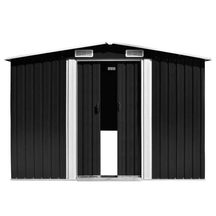 vidaXL Abri de jardin 257x489x181 cm Métal Anthracite 143350