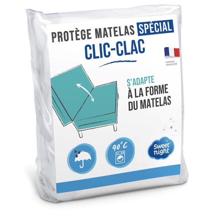 Sweetnight Protège-matelas pour Clic-Clac 130x190 cm - Imperméable, Souple et Silencieux, Lavable 90°C