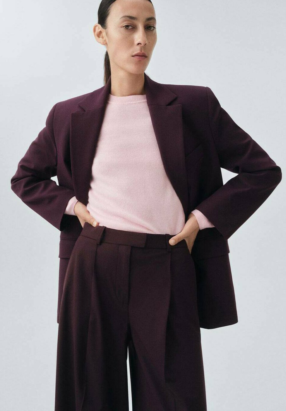 Pantalon Mango - bordeaux