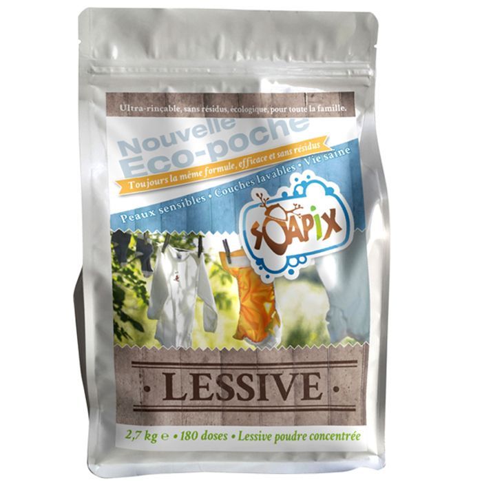 Detergente en polvo Ecopoche, 180 dosis - SOAPIX