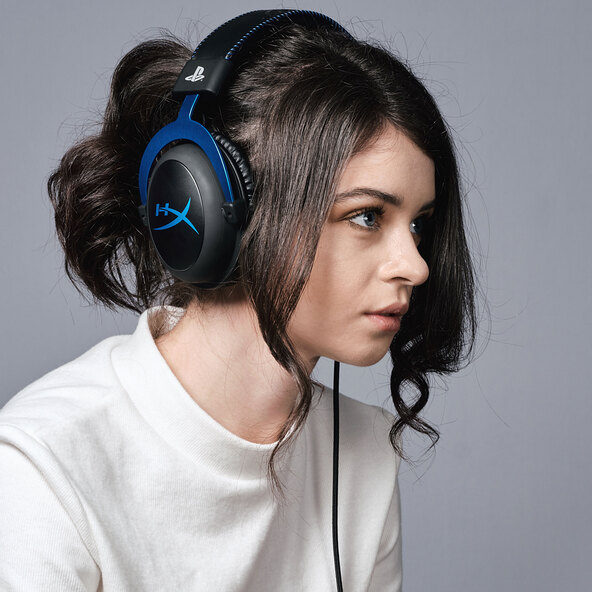 Wired Headset Cloud, blau, PS4 + PS5