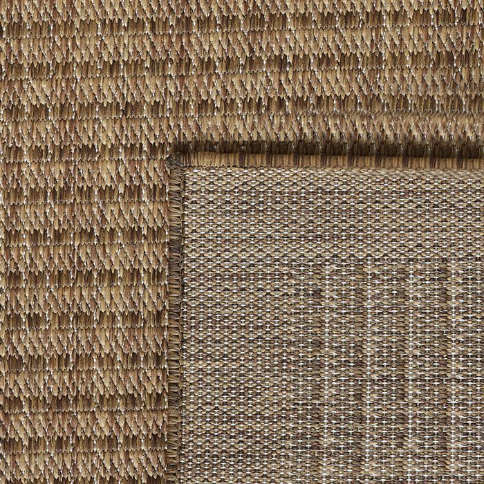 Outdoor rug 80x250 cm Brown Balcony kitchen and terrace rug, solid color, flat weave, weather resistant