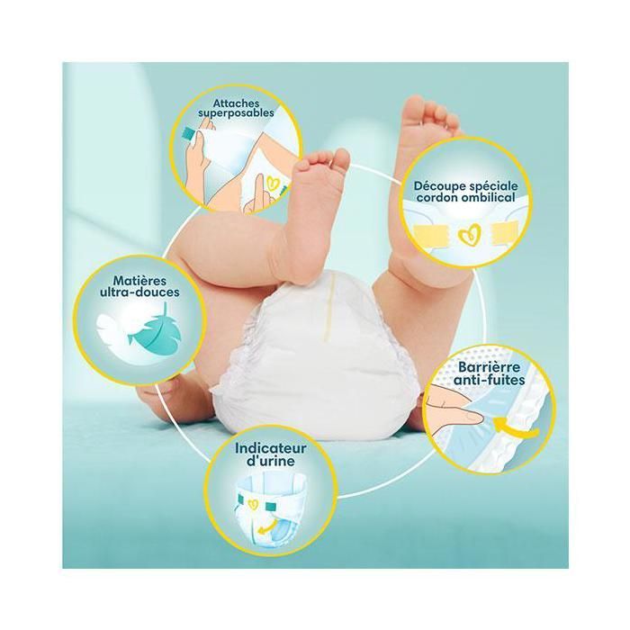 Pampers Premium Protection Taille 2 bébé 4-8Kg x35
