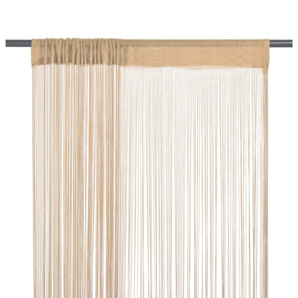 Zasłona Beż 140 cm Tkanina vidaXL