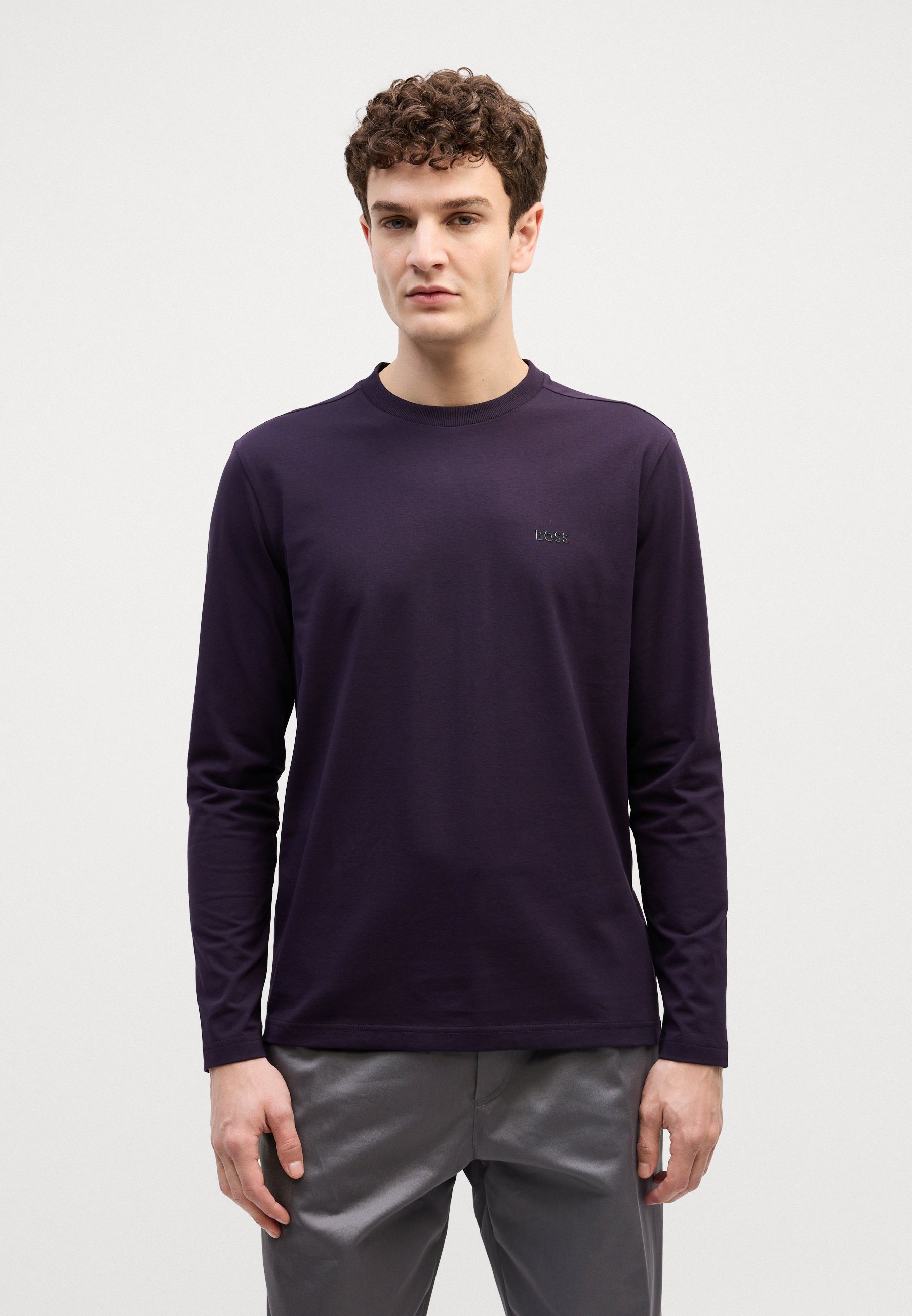 BOSS TEE LANGARM - Langarmshirt - Mittelviolett