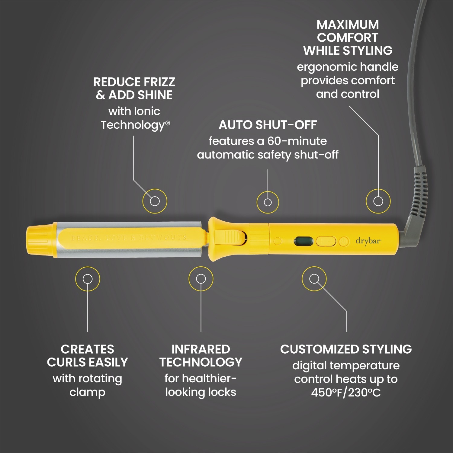 Kulma Drybar „The 3-Day Bender Digital Curling Iron“ 2,5 cm – 1 kus