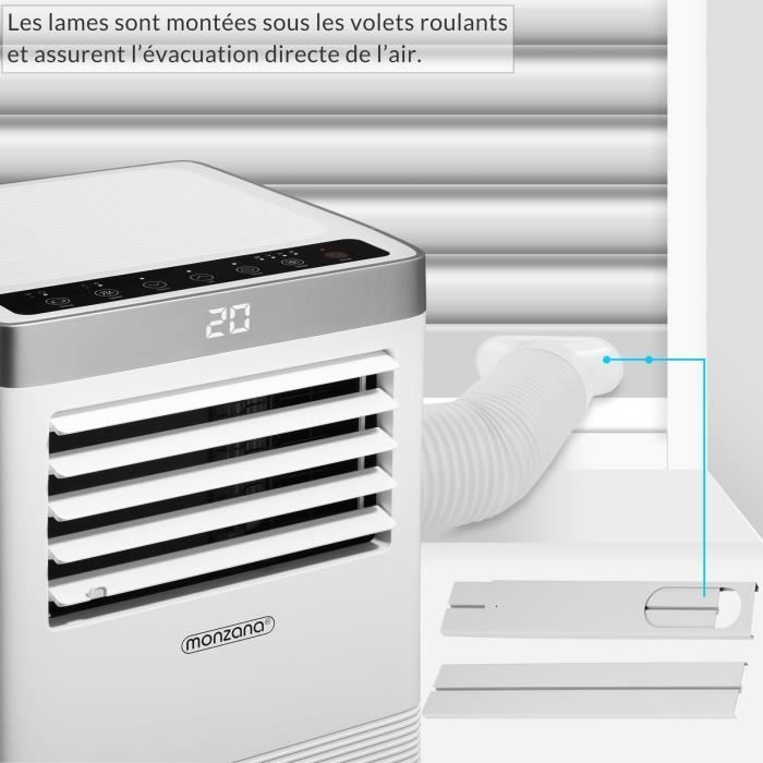 4-in-1 Portable Air Conditioner with Remote Control and Timer: Air Cooler, Dehumidifier, and Fan (7000 BTU/h)