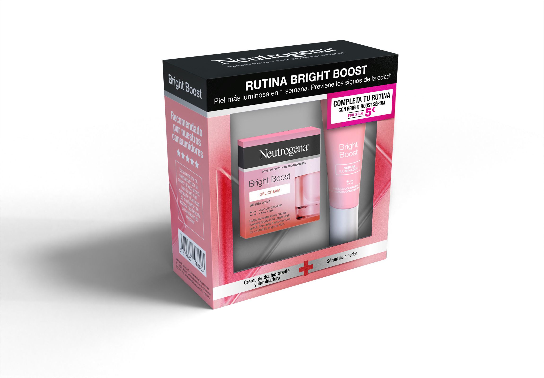 Bright Boost dnevni kremasto-gel serumski paket za lice Protiv bora i starenja