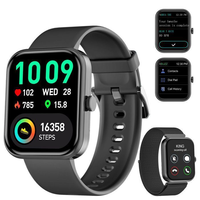 FeipuQu Montre Connectée Homme Femme Appel Bluetooth 1.83