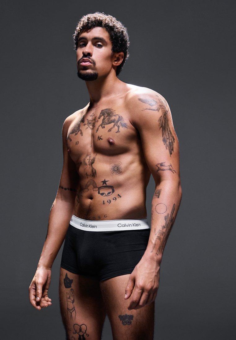 Εσώρουχο Calvin Klein με χαμηλό μπούστο, 3 τεμάχια, ICON COTTON STRETCH - Παντελόνι - μαύρο