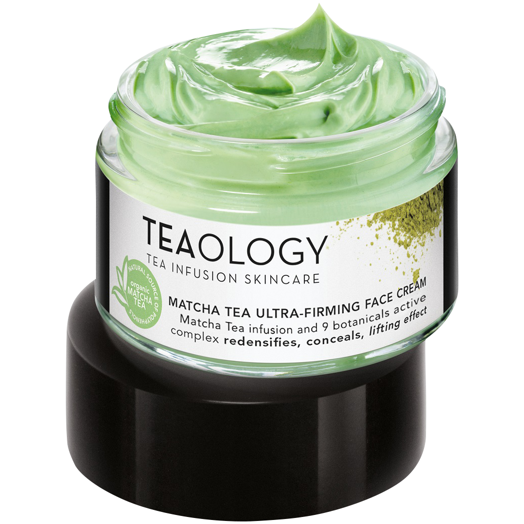 Teaology Straffungscreme auf Basis von hochreinem Matcha-Teeaufguss und einem Komplex aus 9 Pflanzen für Gesicht und Hals, 50 ml Matcha-Tee