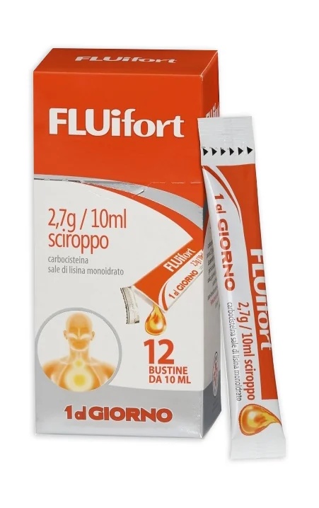 FLUIFORT Xarope Fluifort 2,7 g/10 ml 12 sachês mucolítico