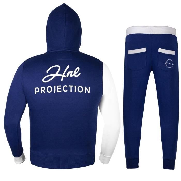 HNL Designer Indigo & White Tracksuit for Boys and Girls - Zip-Up Top and Bottom - Ages 7-13