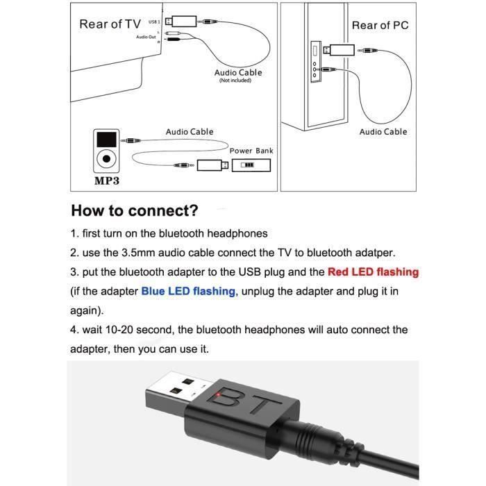 YSILLA B26T Kabellose Bluetooth-TV-Kopfhörer – HiFi, tiefer Bass – Rot