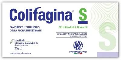 ABC FARMACEUTICI Colifagina S Suplemento alimentar com fermentos lácticos 10 sachês