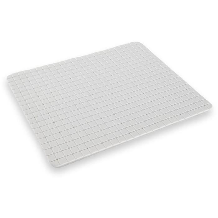 Alfombrilla antideslizante para baño o ducha - HOY - UTILIDAD - 40 x 60 cm - Rectangular - Blanca