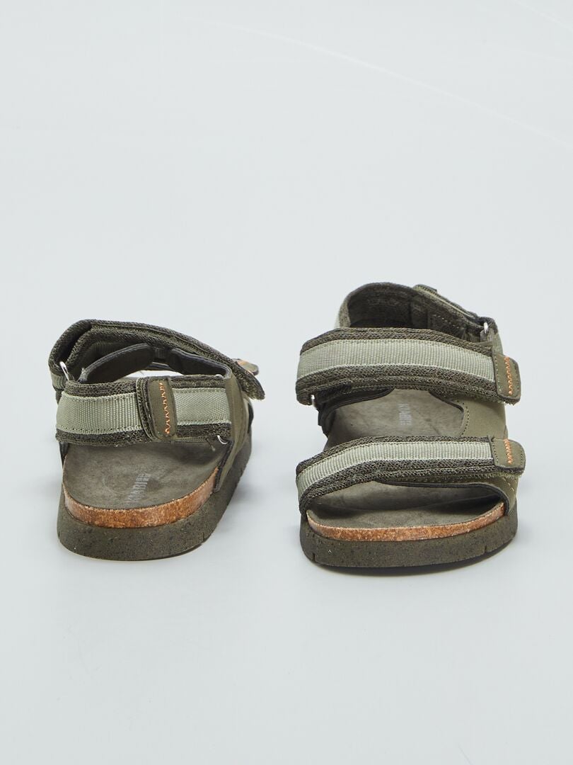 Sandalias para caminar con cierre de velcro - CAQUI