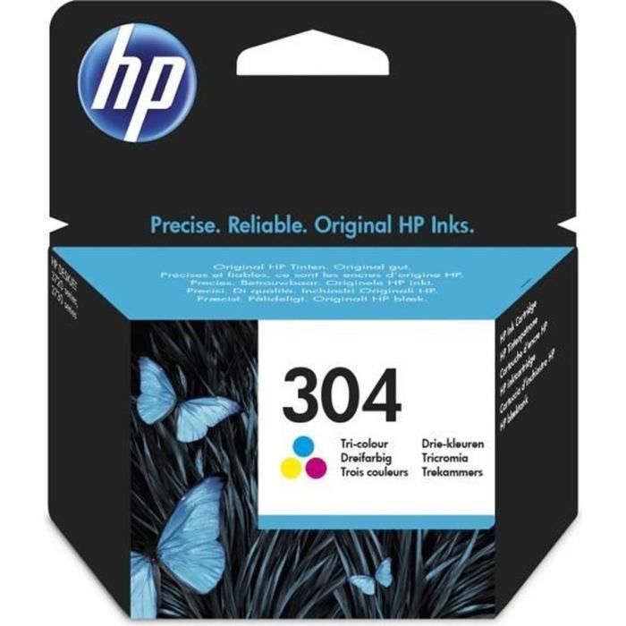 HP 304 Genuine Tri-Color Ink Cartridge (N9K05AE) for HP DeskJet 2620/2630/3720/3730