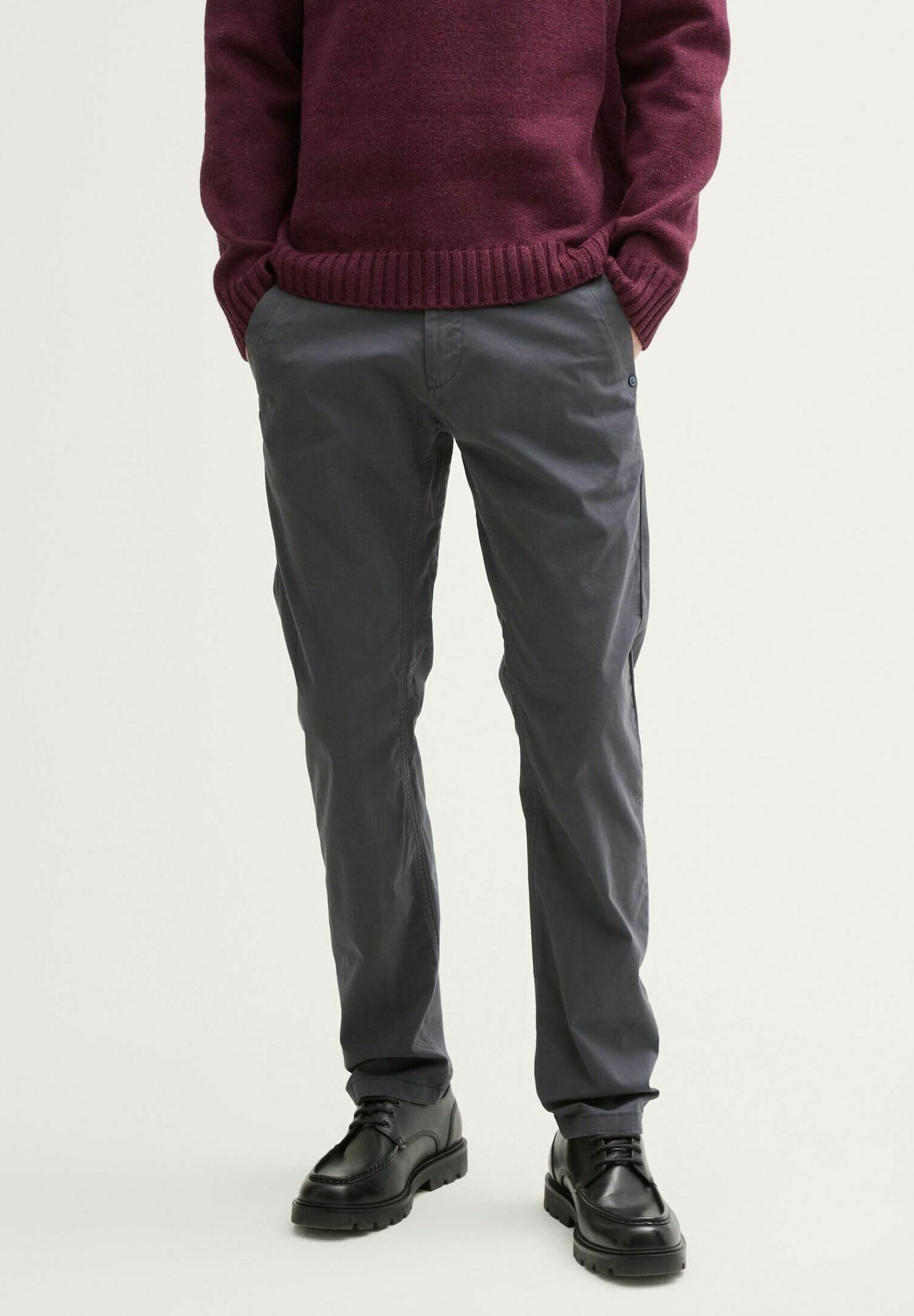 TOM TAILOR TAPERED - Chino's - asfaltgrijs