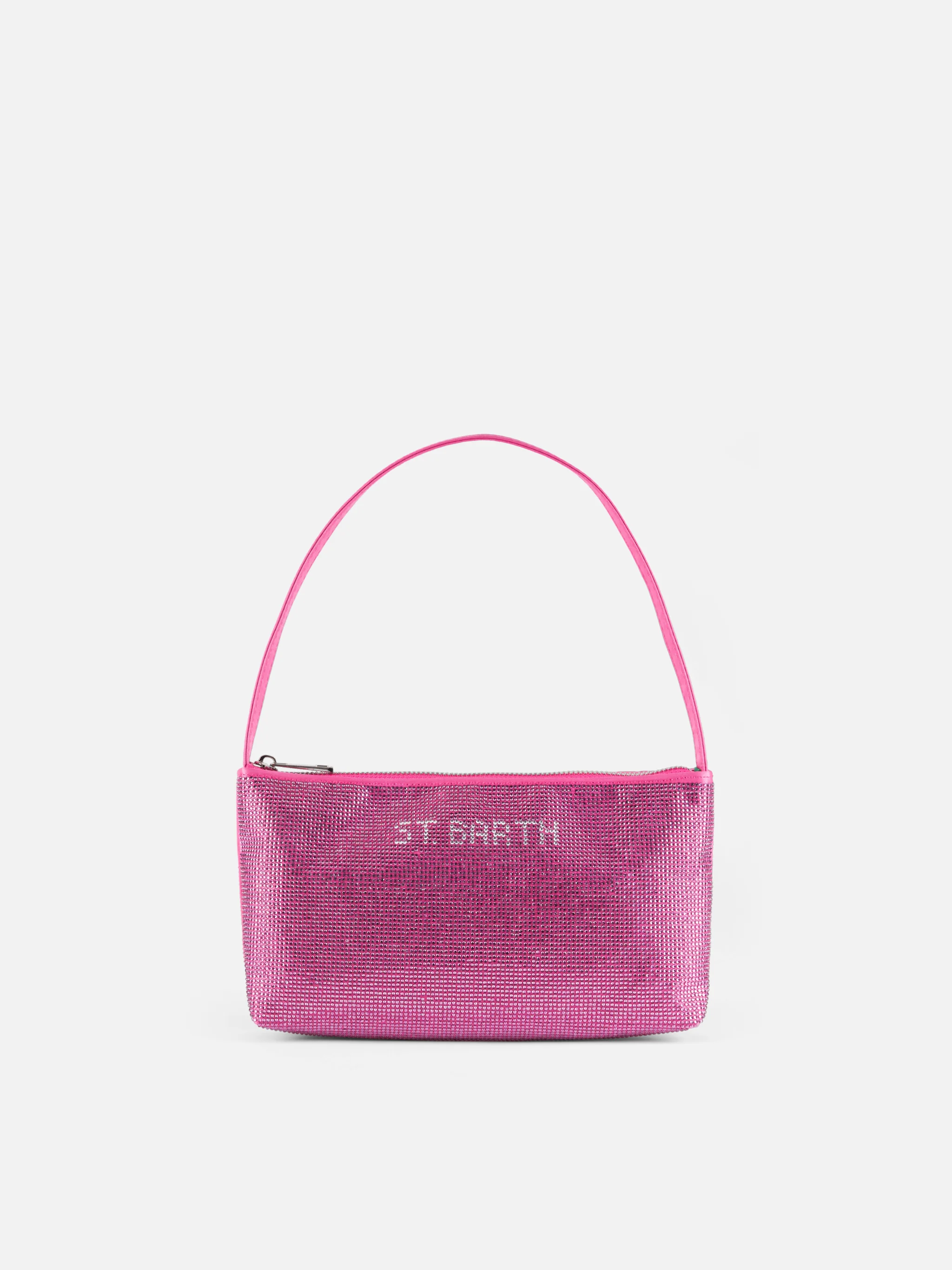 Minitasje met fuchsia strass-steentjes