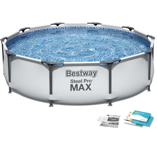 Basen ogrodowy stelażowy 305x76 Bestway zestaw 4w1