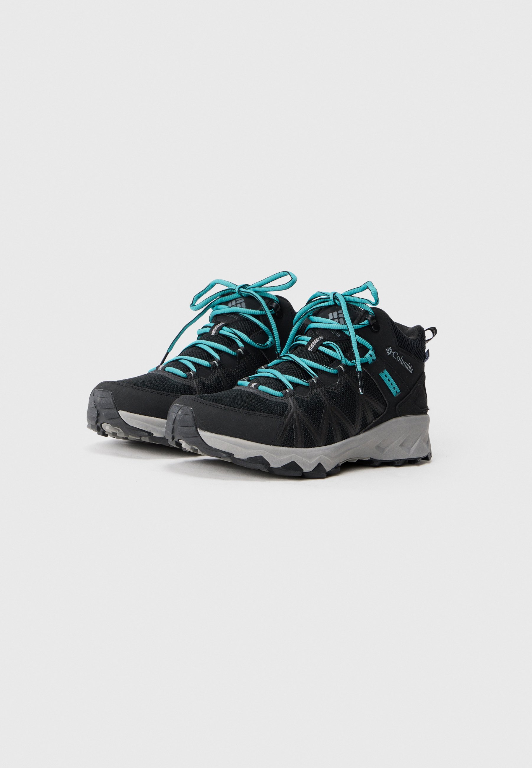 Columbia PEAKFREAK MID - Wandelschoenen - zwart/blauwgroen