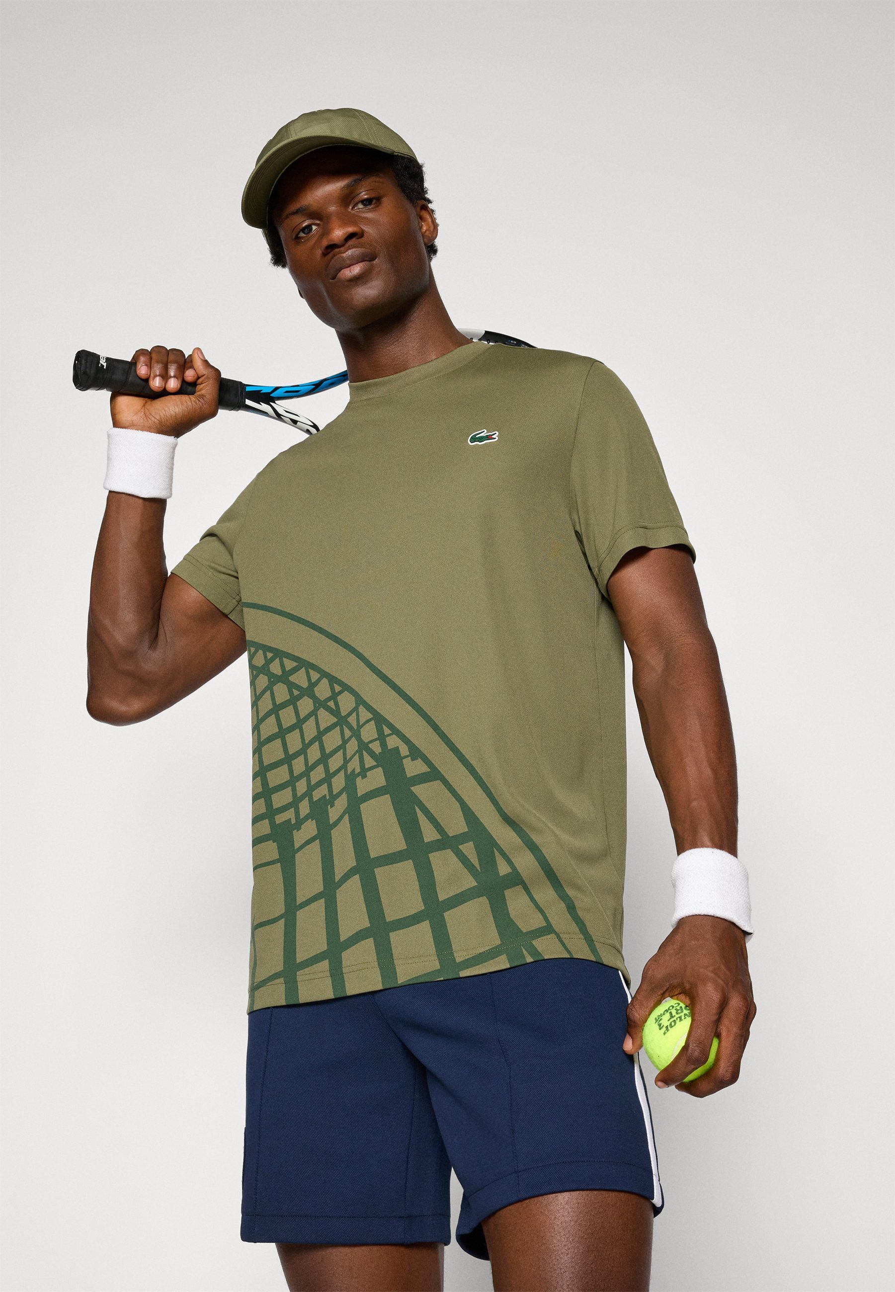 Lacoste Sport TENNIS TOUR - Sport T-shirt - olijfgroen