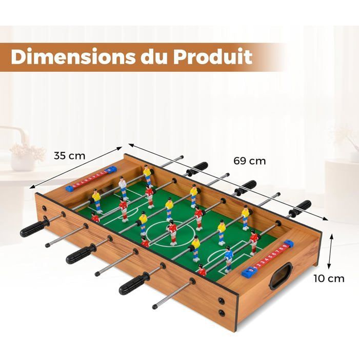 GOPLUS 2-in-1 Multi-Game Tafel met 18 Houten Spelers voor Volwassenen en Kinderen vanaf 4 jaar, Uitgebreide Accessoires (69x35x10CM)
