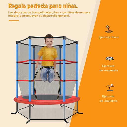 Trampoline Costway 165 cm avec filet de sécurité
