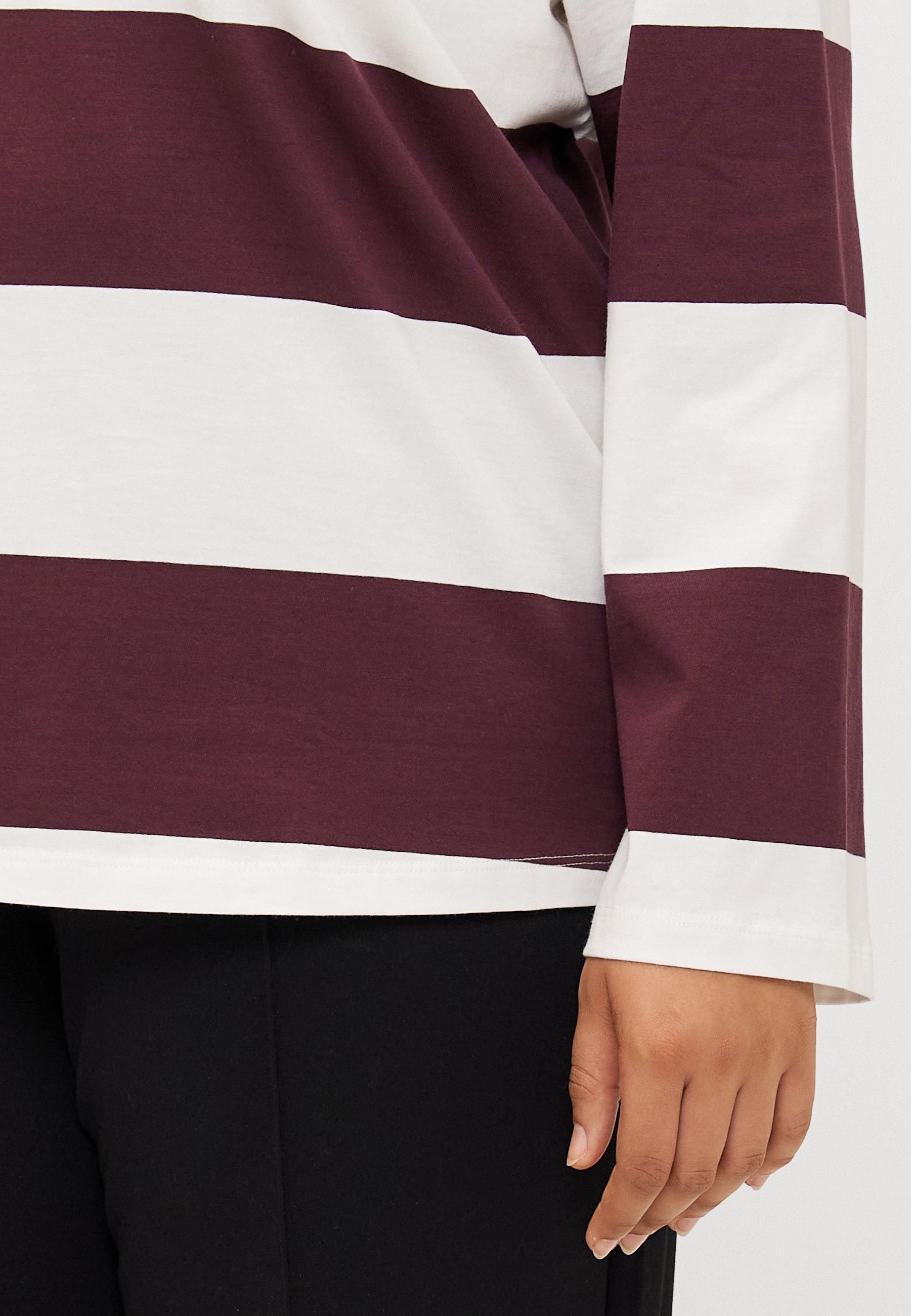 Vero Moda Curve VMCMOLLY - Poloshirt - wijnproeverij/sneeuwwit