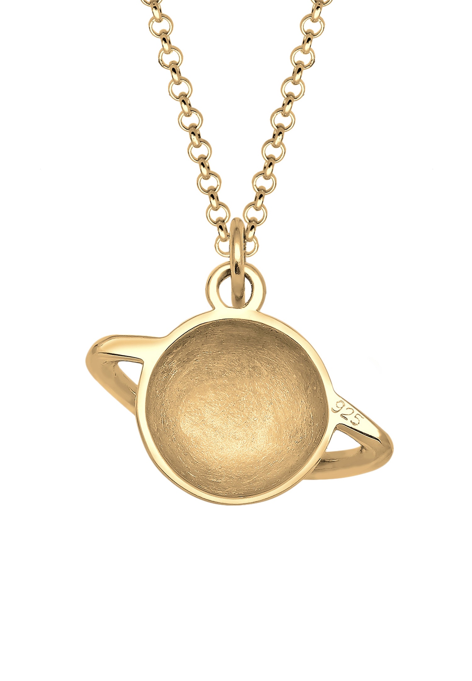Elli Femme Pendentif Planète Saturne Astro en Argent (925/1000)