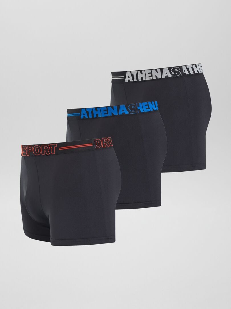 Zestaw 3 bokserek „Athena” – CZARNE