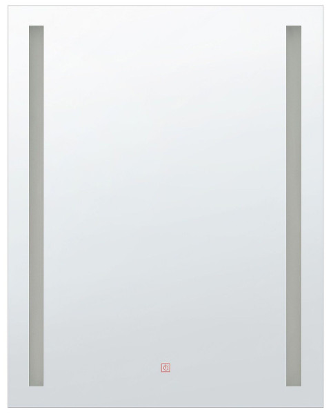 Lustro wiszące ścienne LED 60x80 srebrne