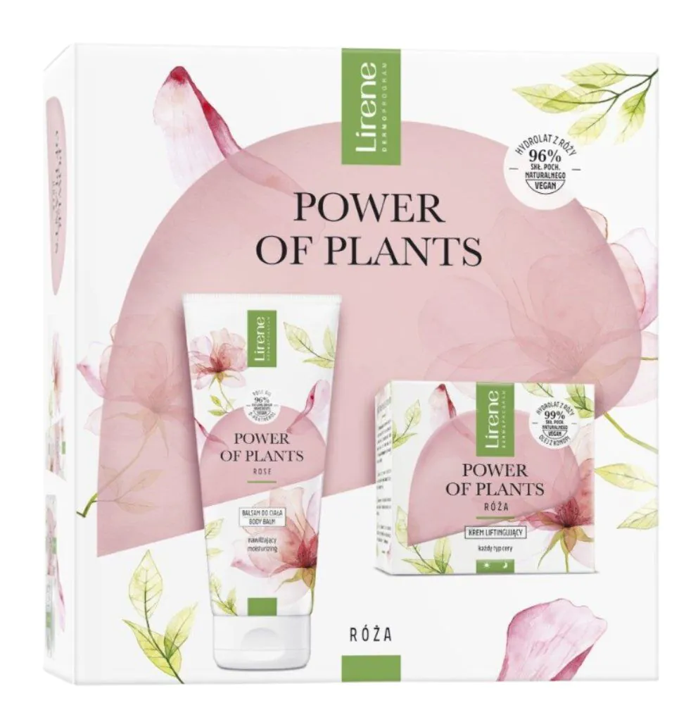 Lirene Power of Plants Róża Zestaw kosmetyków do pielęgnacji twarzy i ciała
