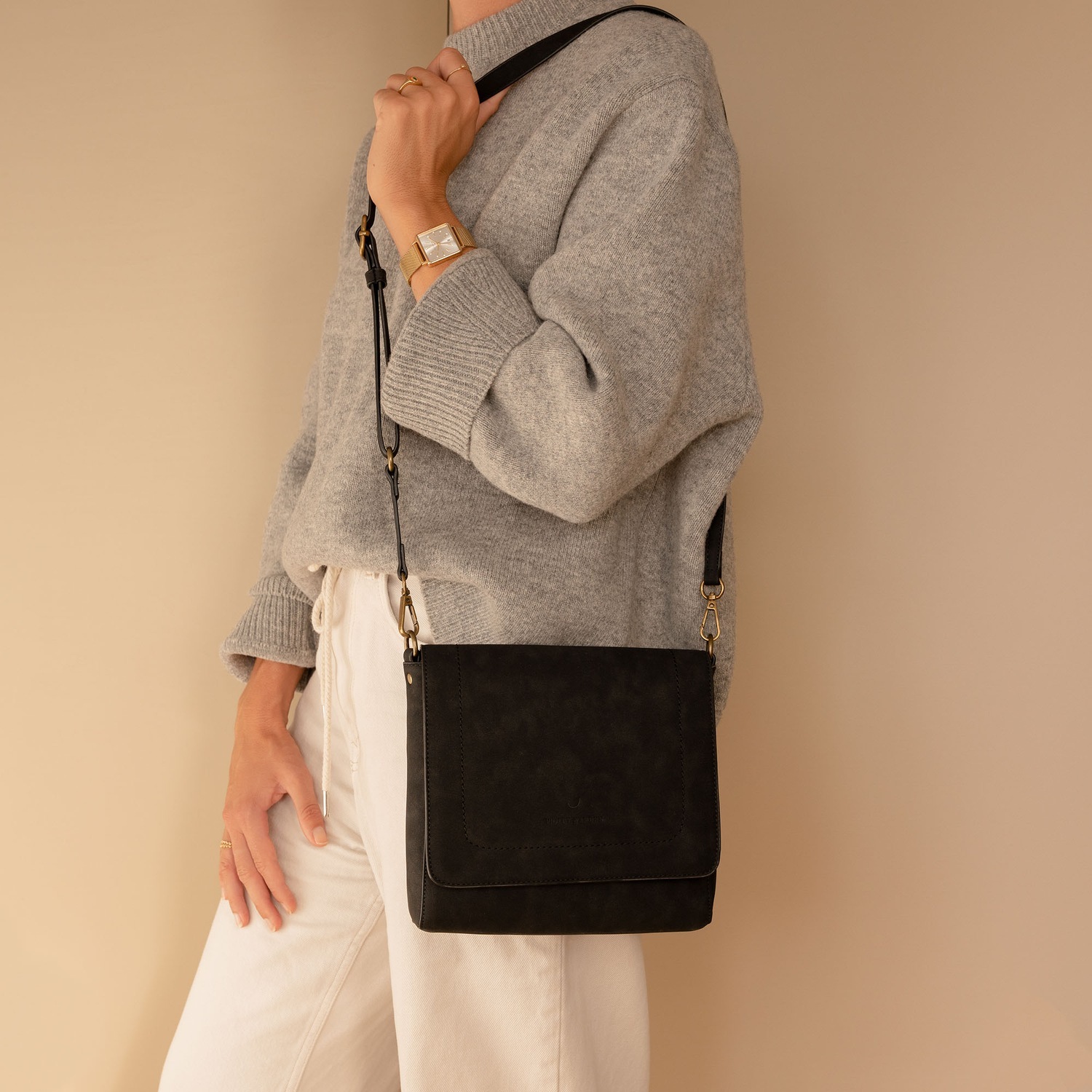 „Violet Hamden“ rankinė per petį, rankinė per petį, modelis „My Daily Taupe“ – dirbtinė oda – 1 vnt.