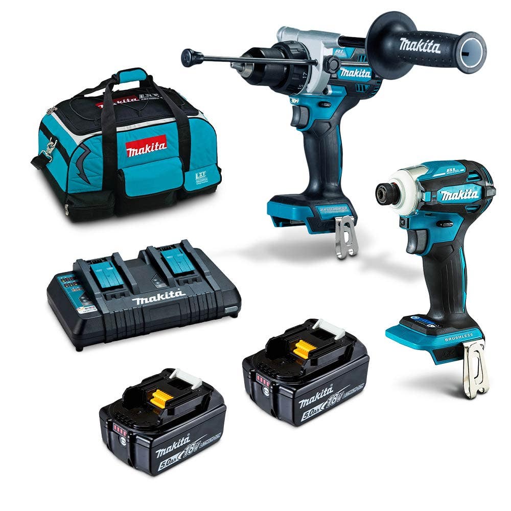 Conjunto de 2 baterias MAKITA 18V sem escova, 2 x 5,0 Ah, DLX2455TX1