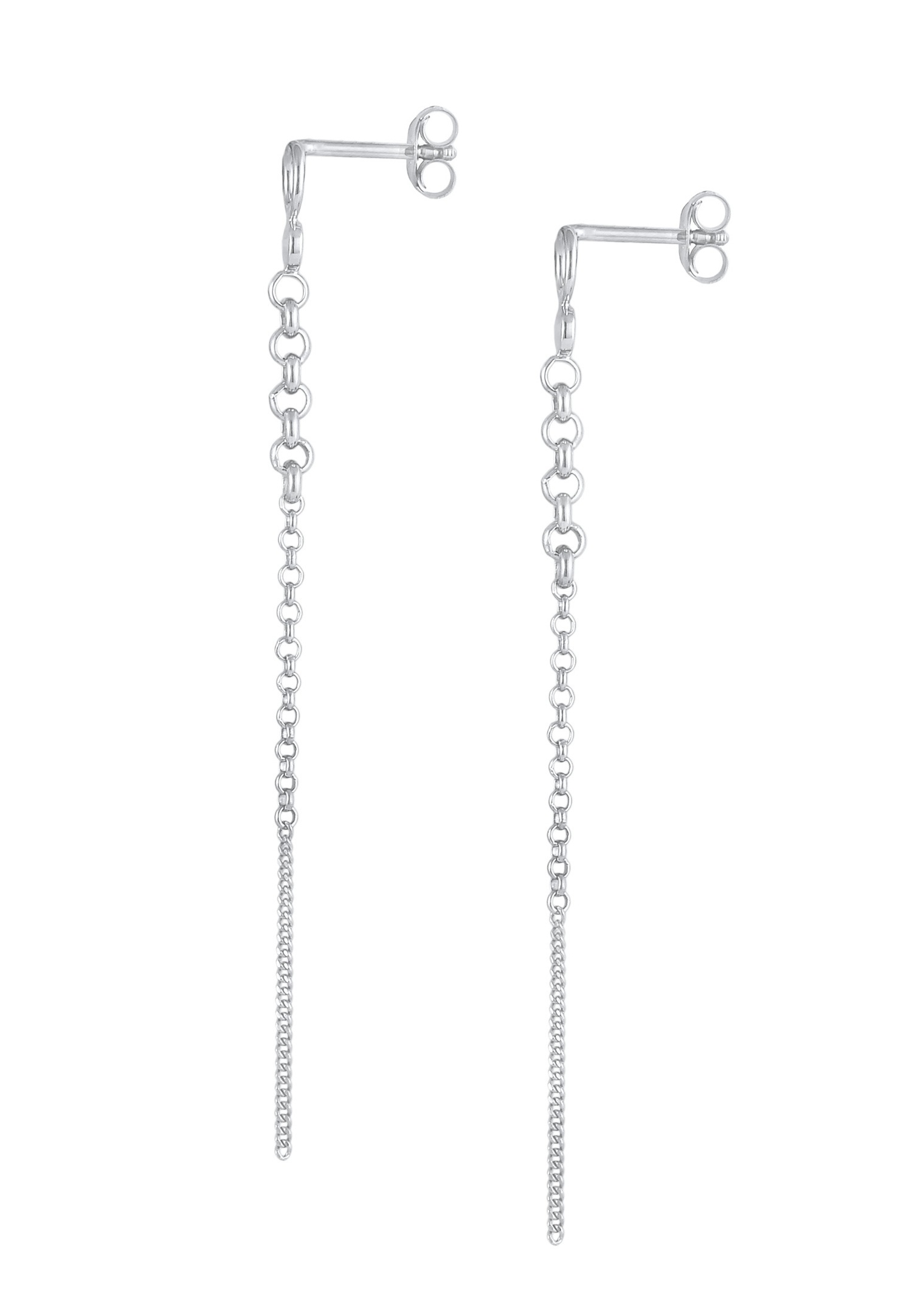 Elli Chaîne de pois chiche pour dames tendance ronde en argent sterling 925