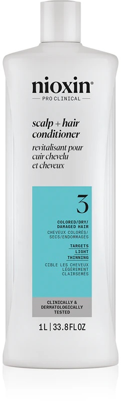 Nioxin System 3 galvas ādas + matu kondicionieris krāsotiem, plāniem matiem