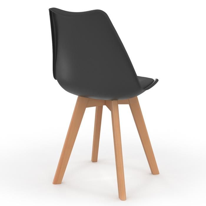 IDMARKET Lot de 4 chaises de salle à manger SARA scandinaves noir