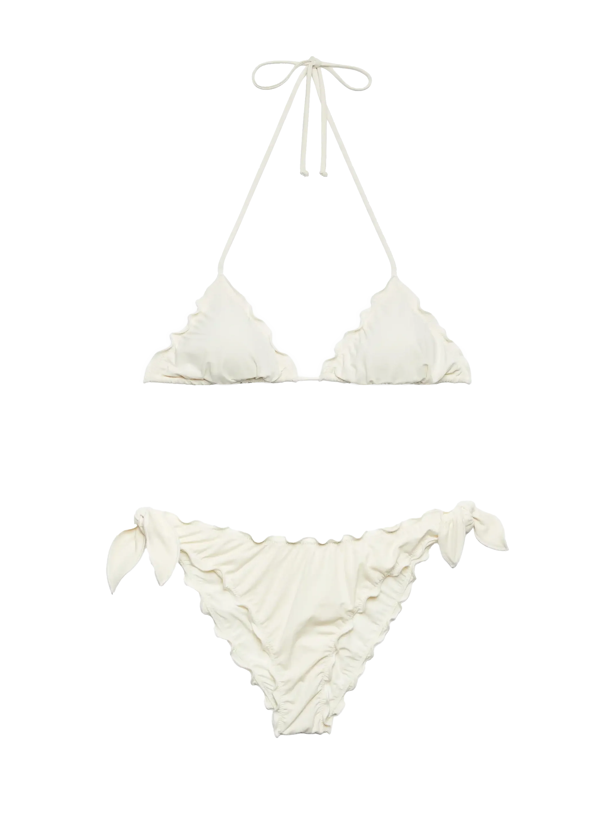 Bikini a triangolo classico Sagittarius Moon bianco crema